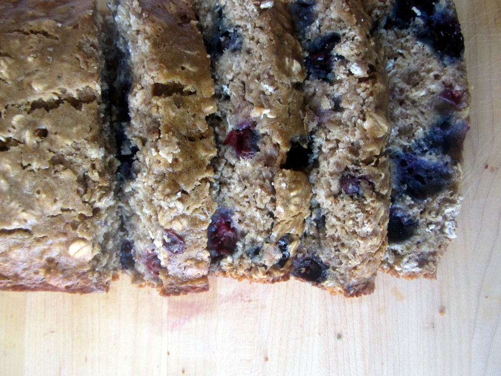 Blueberry Oatmeal Banana Bread