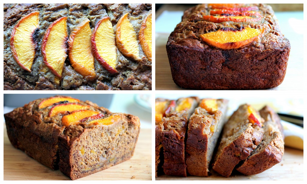 Low-fat Cinnamon Peach Banana Bread