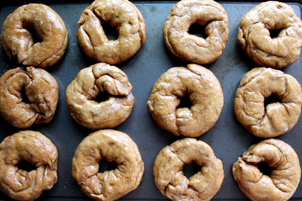 How to make homemade pumpkin spice bagels (step by step recipe!) by ambitiouskitchen.com