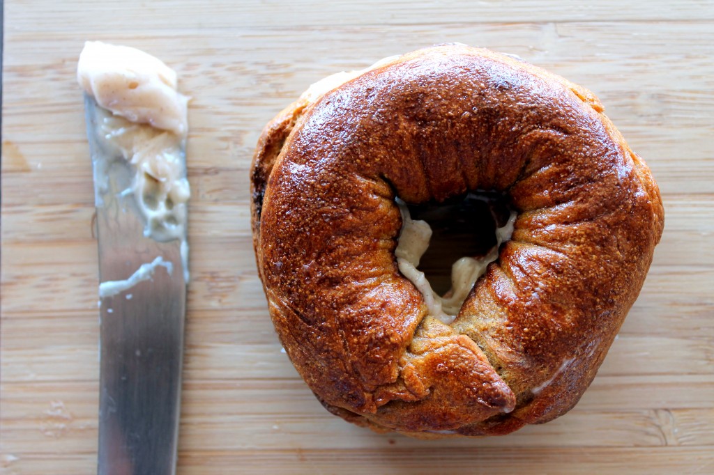 Pumpkin Spice Bagels with Whipped Cinnamon Honey Butter