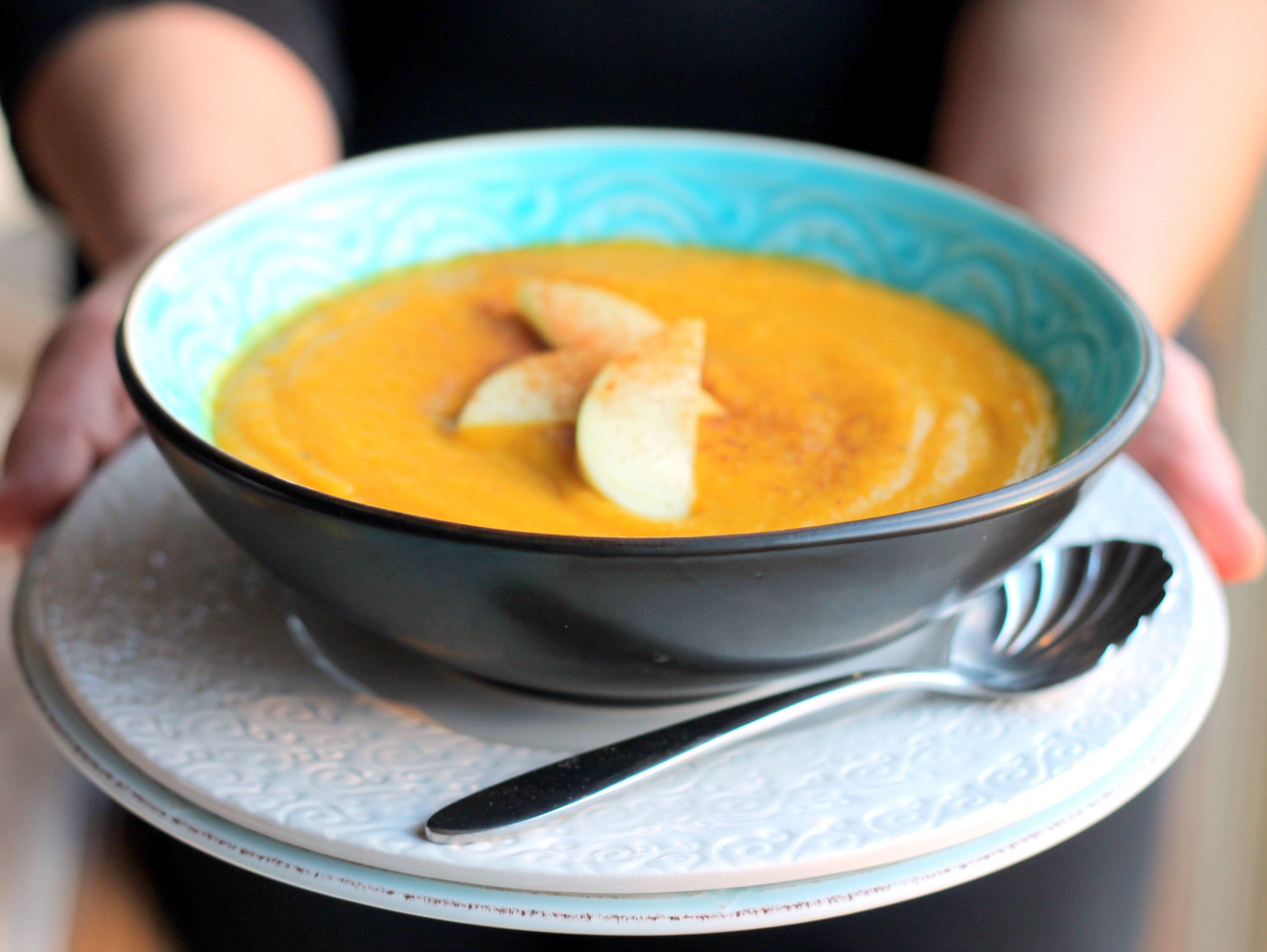 Butternut Squash and Apple Soup with Maple