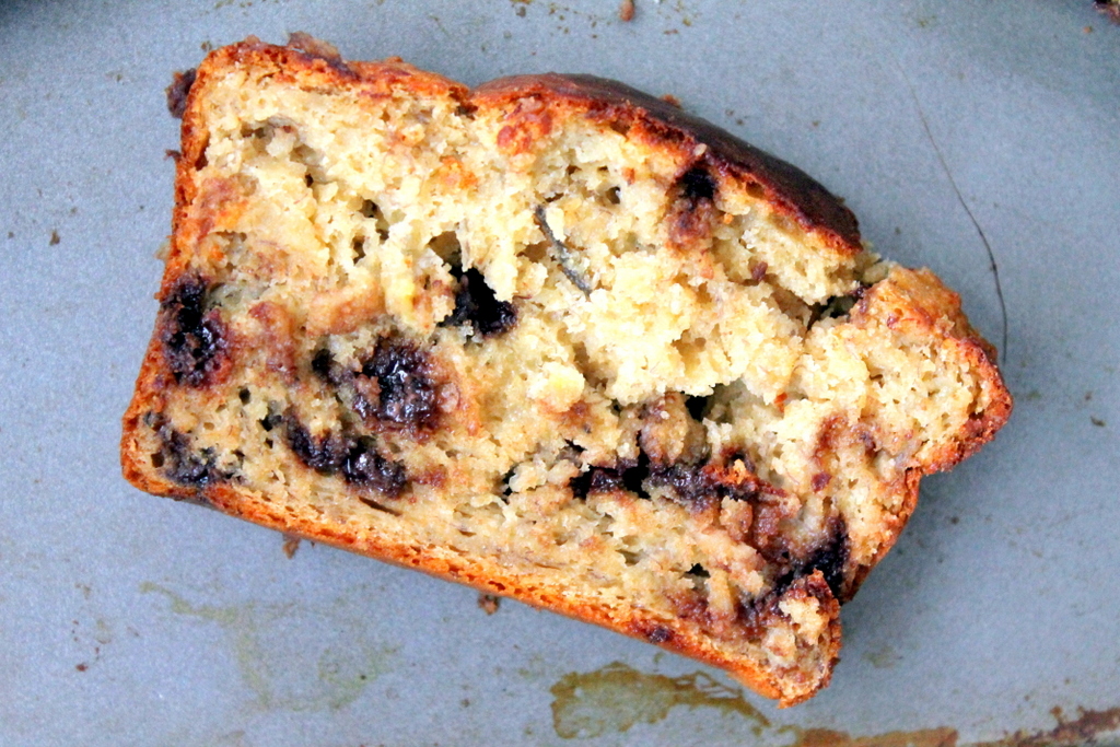 Honey Whole Wheat Chocolate Chip Banana Bread