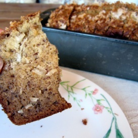 Piece of banana bread