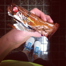holding a quest bar