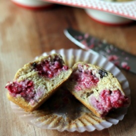 Raspberry chocolate chip cream cheese muffins