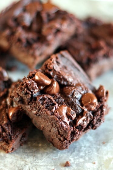Healthy Flourless Black Bean Avocado Brownies