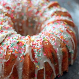 Homemade Funfetti Yellow Birthday Cake