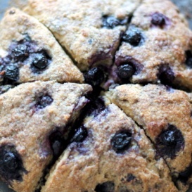 healthy scones with blueberries