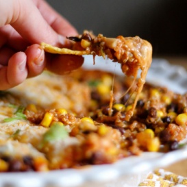 Black Bean, Corn and Quinoa Enchilada Bake - made with a homemade enchilada sauce! Gluten free and so good.