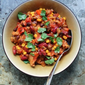Chipotle Turkey Chili in a bowl