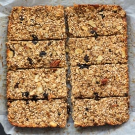 chia quinoa banana granola bars