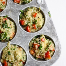 quinoa frittatas in a muffin tin