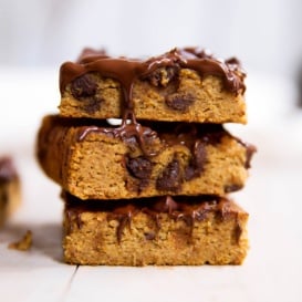stack of coconut flour pumpkin bars