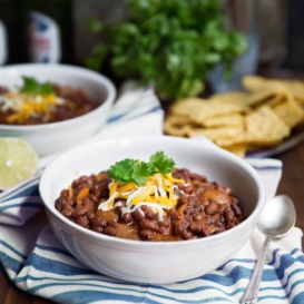 bowl of black bean soup