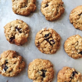 white chocolate bluberry oatmeal coconut cookies
