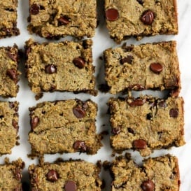 vegan banana blondies