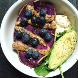 Purple Sweet Potato Bowls by Ambitious Kitchen