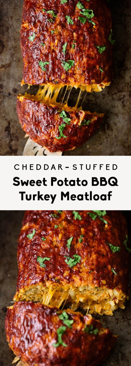 CheddarStuffed Sweet Potato BBQ Turkey Meatloaf Ambitious Kitchen