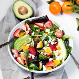 Strawberry Avocado Salad in a bowl