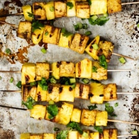 pineapple tofu kabobs