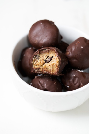 cookie dough truffles in a bowl