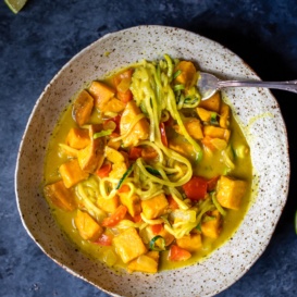 Sweet potato zoodle bowls