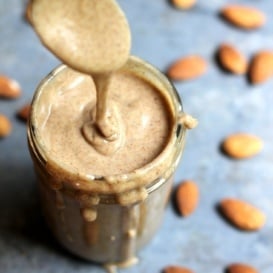 homemade nut butter in a jar