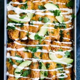 enchiladas in a pan