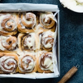 cinnamon rolls in a pan