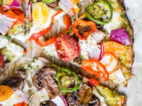 Delicious Zucchini Pizza Crust Recipe Low Carb Ambitious Kitchen