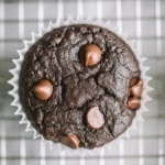 close up photo of black bean muffin