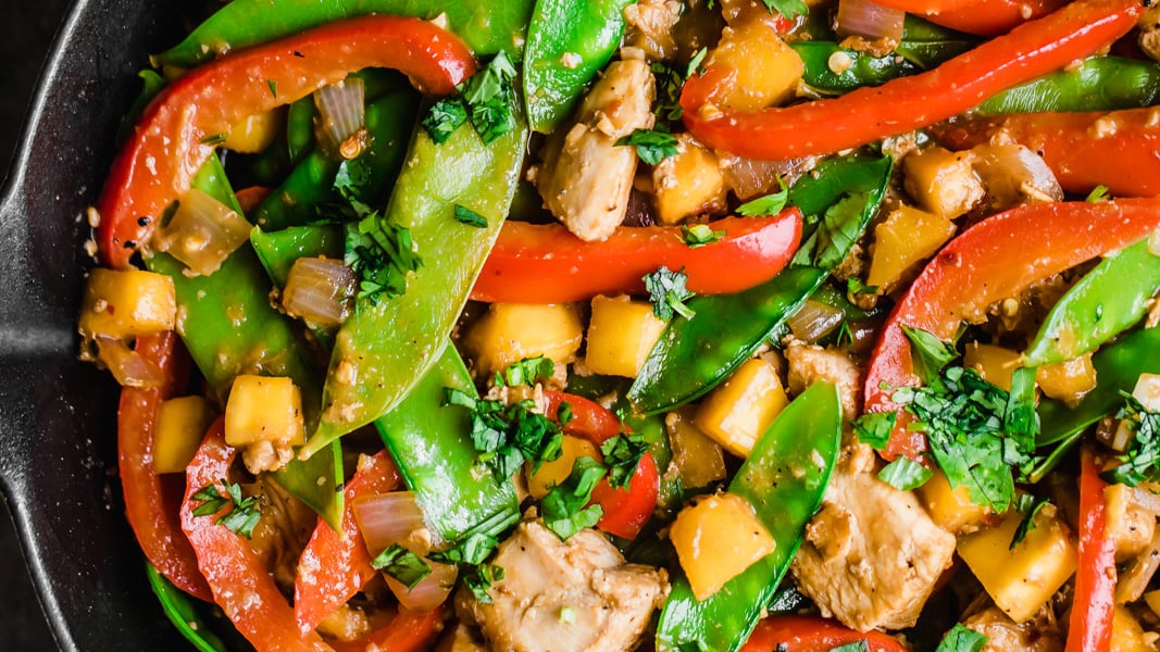 30-Minute Mango Chicken Stir Fry | Ambitious Kitchen