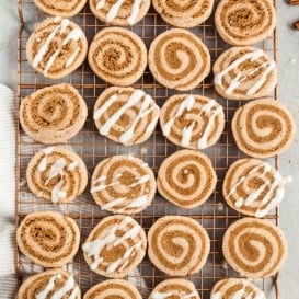grain free gingerdoodle cookies on a wire rack