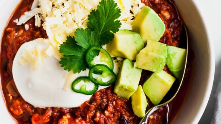 Slow Cooker Black Bean Pumpkin Turkey Chili