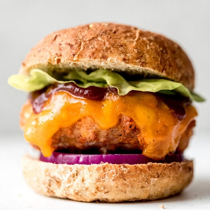 Sweet Potato Cheddar BBQ Chicken Burgers-image