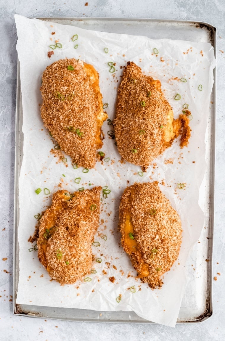 Crispy Jalapeño Popper Stuffed Chicken Breast Ambitious Kitchen