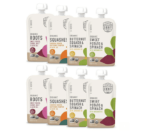eight baby food pouches
