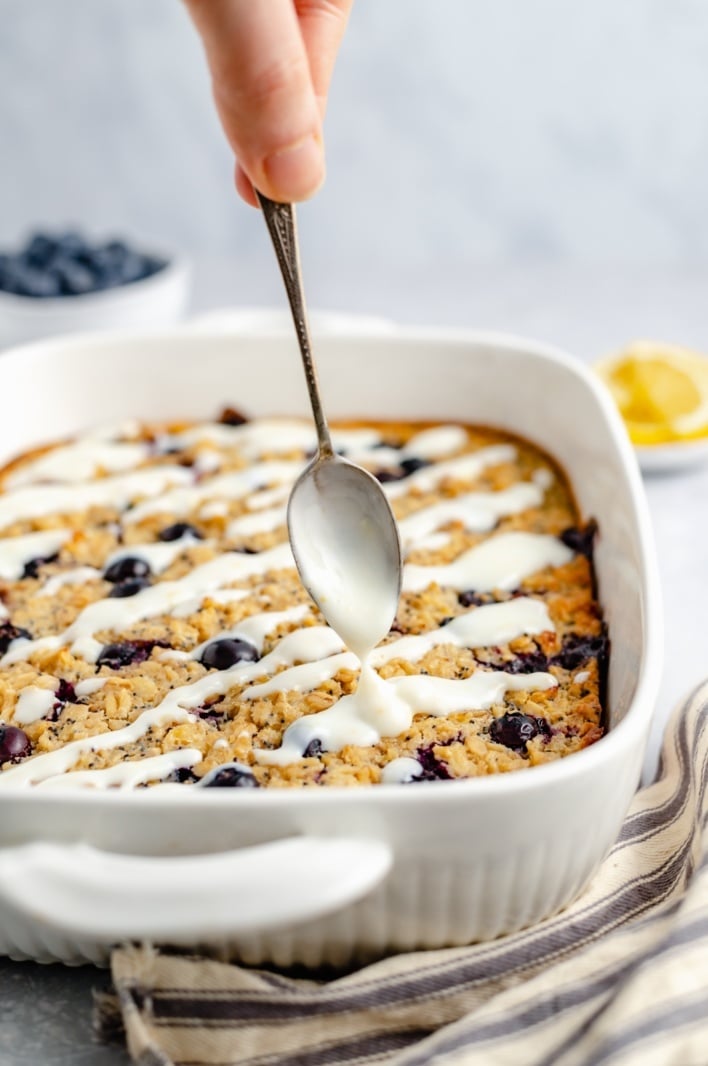 Lemon Blueberry Baked Oatmeal Ambitious Kitchen
