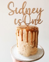 cake with a cake topper