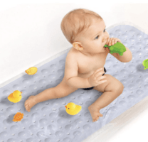 baby on a bath mat