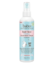 bottle of baby sunscreen