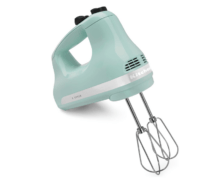 light blue hand mixer