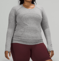 grey long sleeved shirt