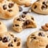 grain free almond flour chocolate chip cookie with a bite taken out
