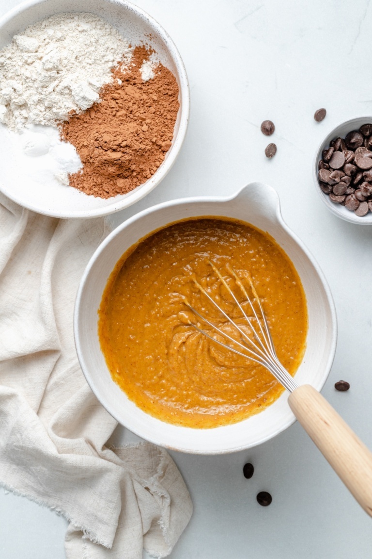 Almond Butter Chocolate Pumpkin Muffins Ambitious Kitchen