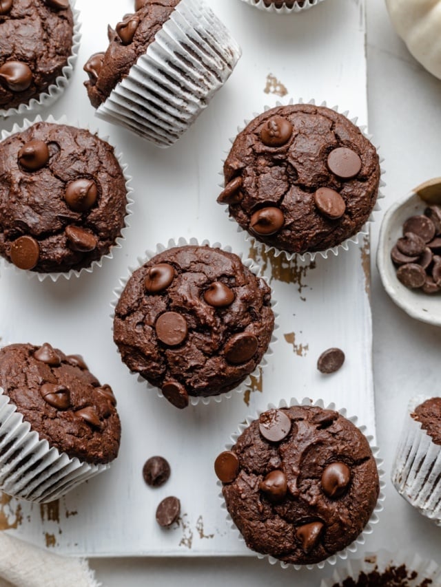 Nourishing Almond Butter Chocolate Pumpkin Muffins Ambitious Kitchen