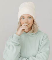 woman wearing a beanie