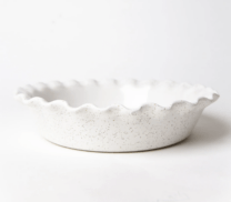 white pie dish