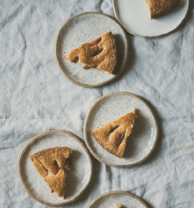 pottery plates with pie on top