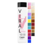 bottle of pink hair shampoo
